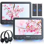 10.5" Dual Screen Portable DVD Player for Car with Built-in Rechargeable Battery and HDMI IN