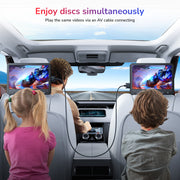 10.5" Dual Screen Portable DVD Player for Car with Built-in Rechargeable Battery, Support USB/SD Card, Last Memory