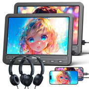 10.1" Portable DVD Players for Car with HDMI Input, Built-in Rechargeable Battery, Car DVD Players Support USB/TF Card, Last Memory, Play Same/Different Movies