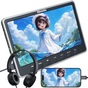 12" Car DVD Players with HDMI Input Headphone Mounting Bracket Dual Speaker, Car Headrest DVD Player Support Sync Screen, AV in & Out, Last Memory, Region Free