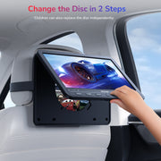 10.5" Dual Screen Portable DVD Player for Car with Built-in Rechargeable Battery, Support USB/SD Card, Last Memory