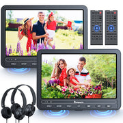 10.5" Dual Screen Portable DVD Player for Car with Built-in Rechargeable Battery and HDMI IN