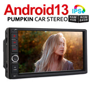 Pumpkin Android 13 Car Stereo Double Din with 7'' Touch Screen Navigation, Bluetooth, Radio, (4G+64G)